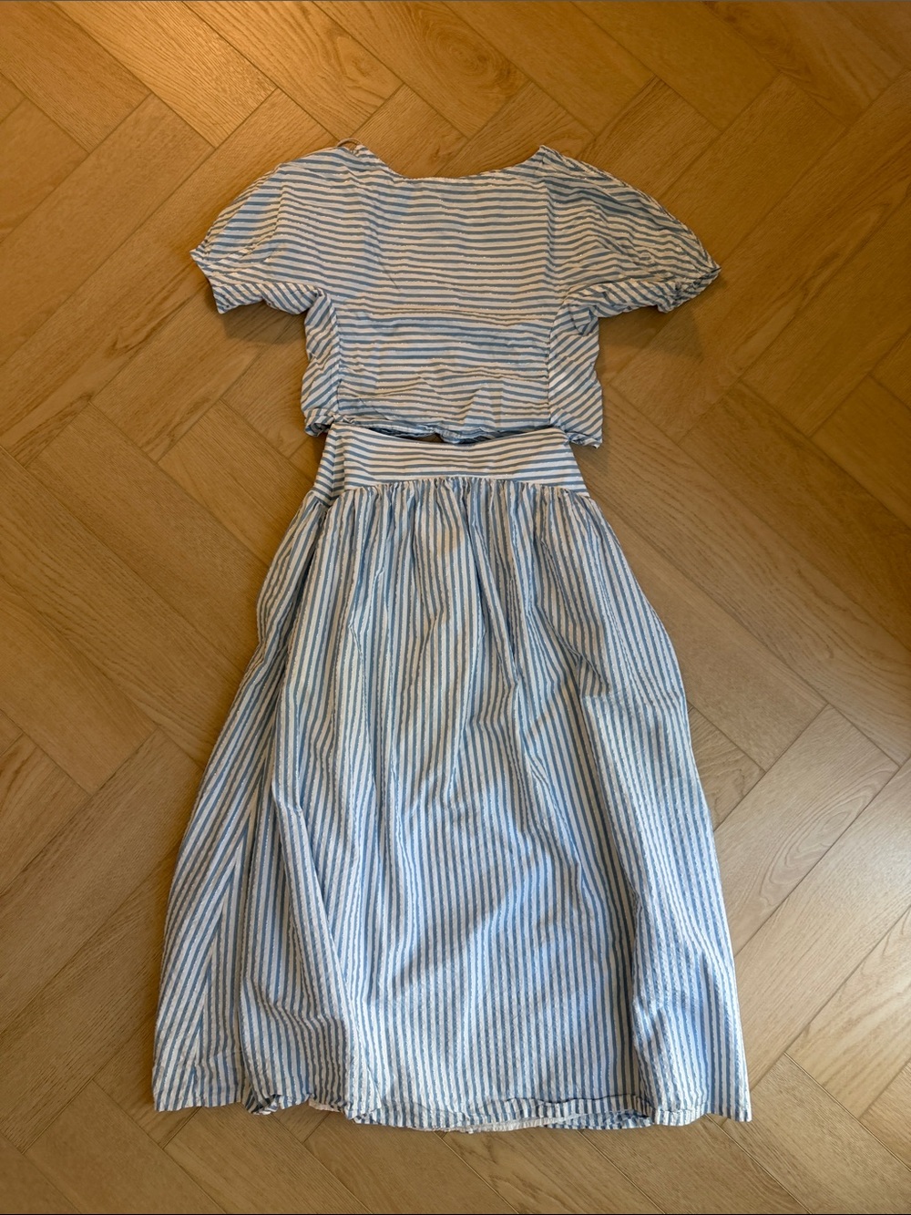 Blue & White Striped Two-Piece set washed and never worn!